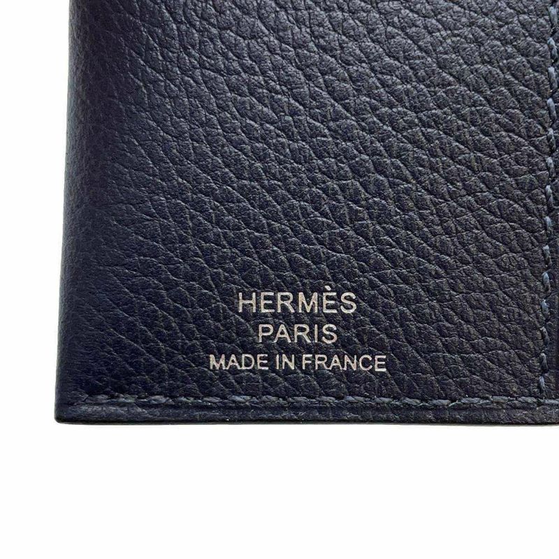エルメス パスポートケース RMS ブルーニュイ/シルバー金具 エバーカラー B刻印 HERMES 手帳カバー