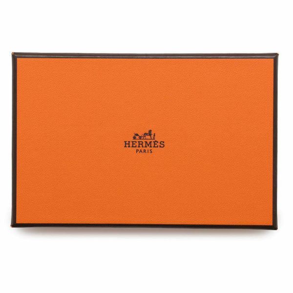 エルメス カードケース カルヴィ エトゥープ/シルバー金具 エプソン W刻印 HERMES 名刺入れ