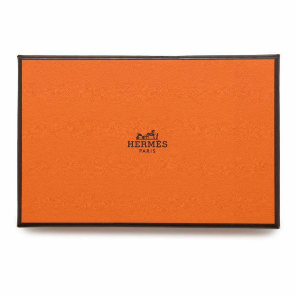 エルメス コインケース カルヴィ デュオ ブルーネイビー/シルバー金具 エプソン B刻印 財布