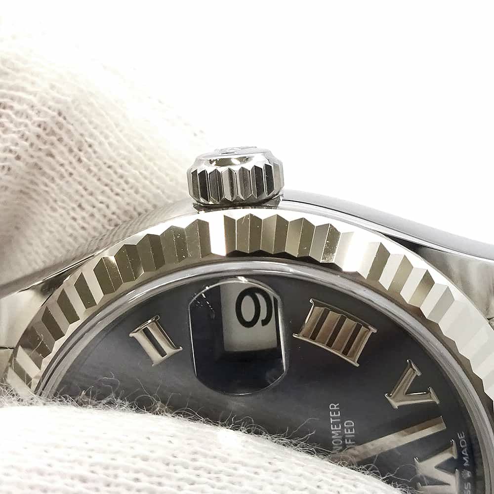 ロレックス デイトジャスト31 SS/K18WG ランダムシリアル ルーレット 278274 ROLEX 腕時計 ブライトブルー文字盤 ローマン