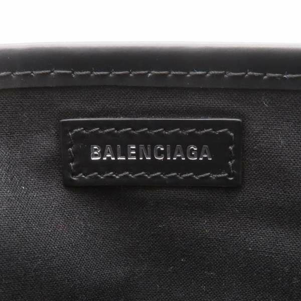 バレンシアガ ハンドバッグ ネイビーカバ XS 2wayショルダーバッグ 390346 ポーチ付 BALENCIAGA バッグ 黒 白 ブラック ホワイト