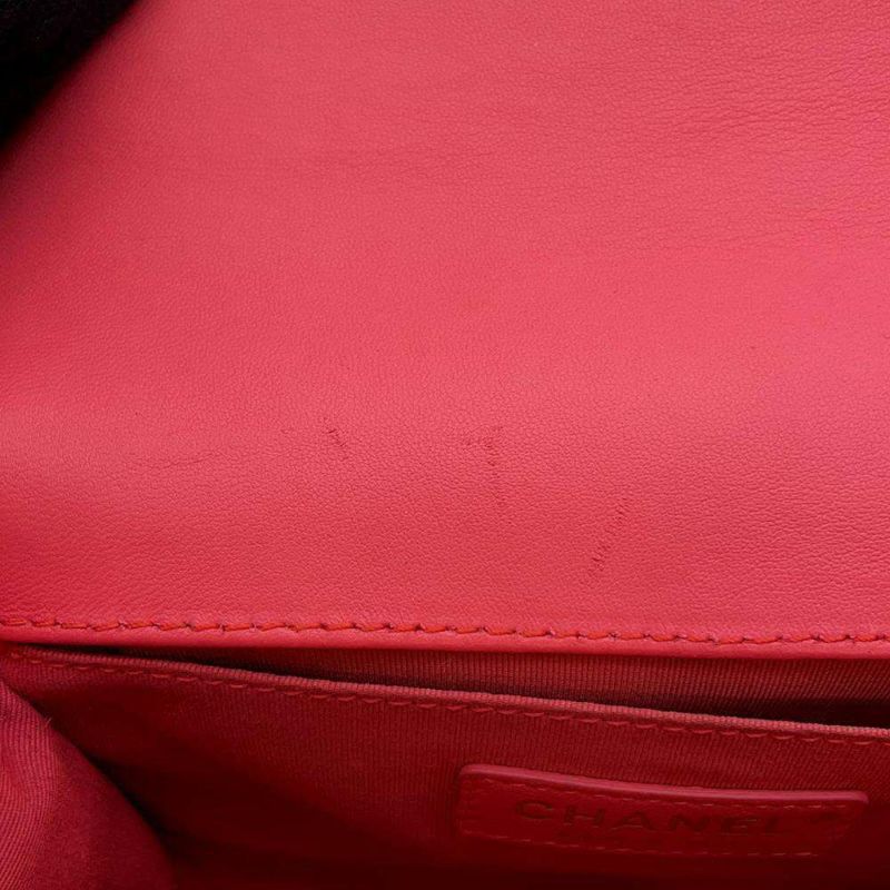 シャネル チェーンショルダーバッグ ボーイシャネル マトラッセ ラムスキン ツイード CHANEL バッグ