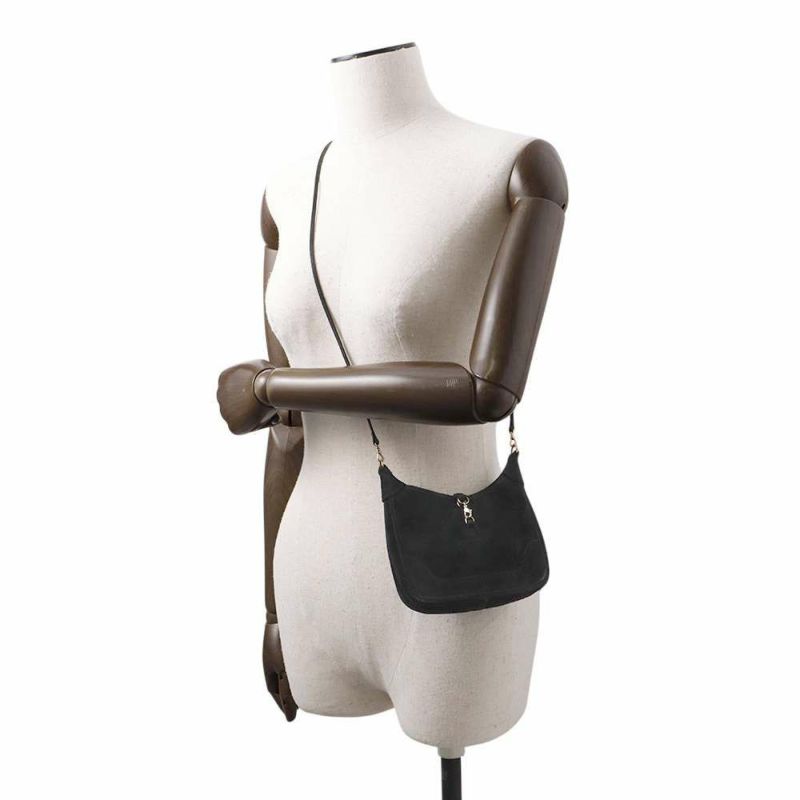 エルメス ショルダーポーチ ミニミニトリム ブラック/ゴールド金具 ドブリス 〇U刻印 黒