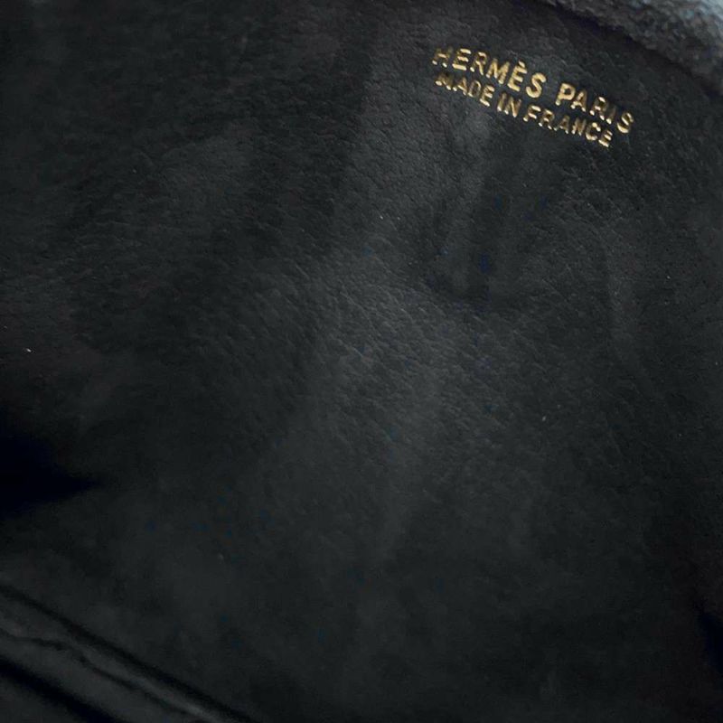 エルメス ショルダーポーチ ミニミニトリム ブラック/ゴールド金具 ドブリス 〇U刻印 黒