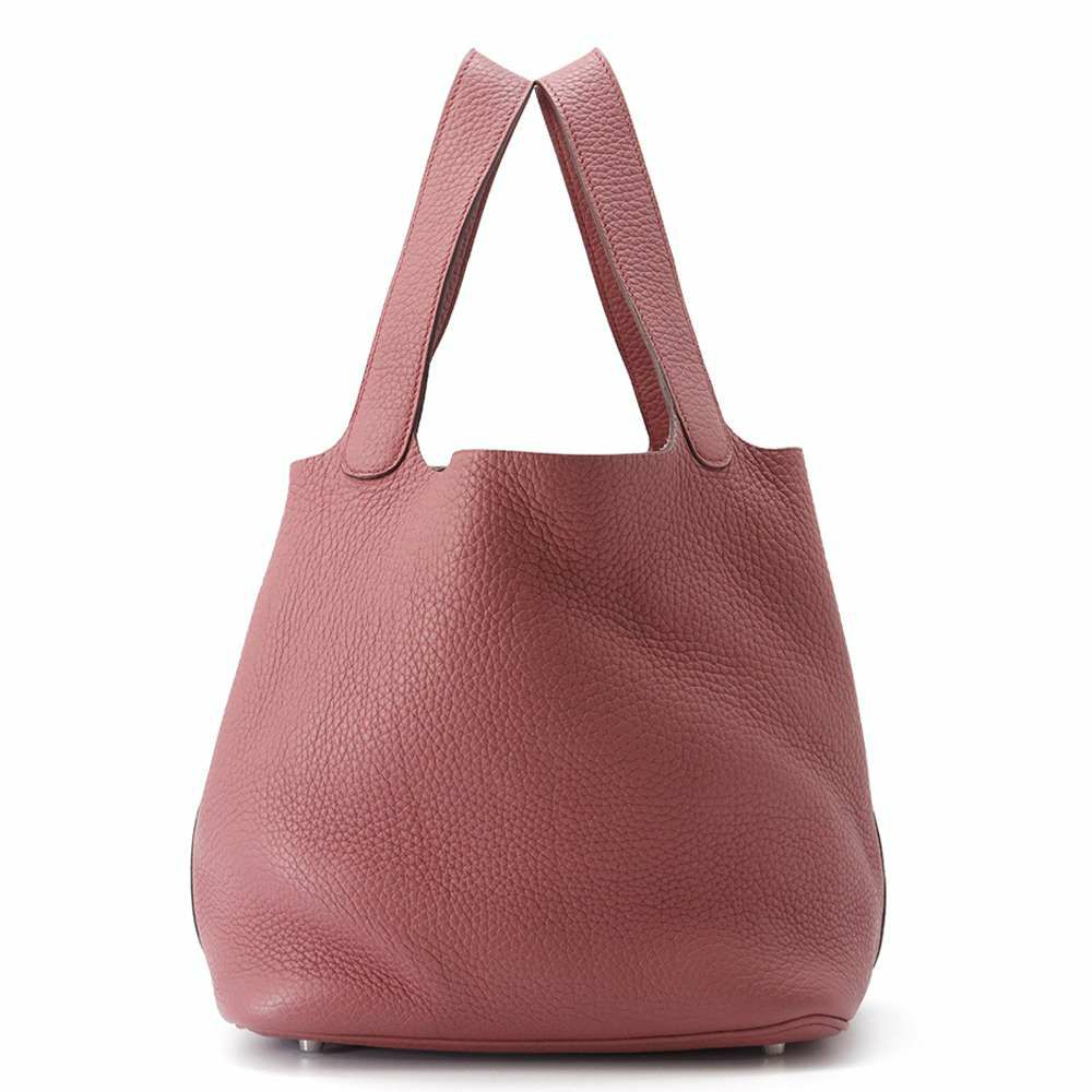 エルメス ハンドバッグ ピコタンロックMM ローズウッド/シルバー金具 トリヨンクレマンス □O刻印