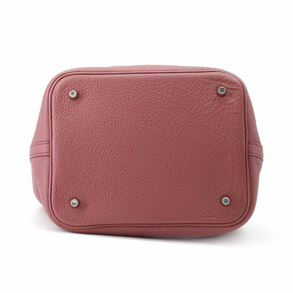 エルメス ハンドバッグ ピコタンロックMM ローズウッド/シルバー金具 トリヨンクレマンス □O刻印