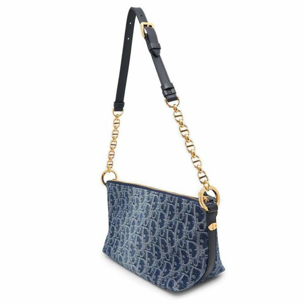 クリスチャン・ディオール チェーンショルダーバッグ ディオールスター オブリーク ホーボーバッグ デニム S3202UDCE トロッター