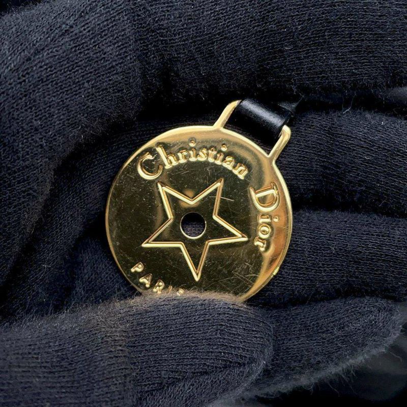 クリスチャン・ディオール チェーンショルダーバッグ ディオールスター マクロカナージュ ラムスキン S3202UDBB 黒