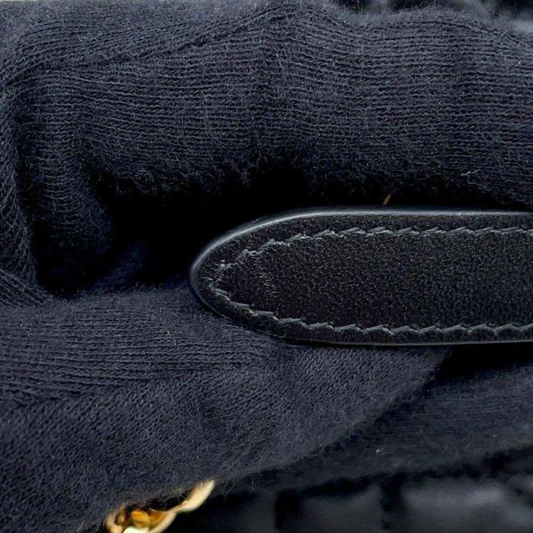 クリスチャン・ディオール チェーンショルダーバッグ ディオールスター マクロカナージュ ラムスキン S3202UDBB 黒