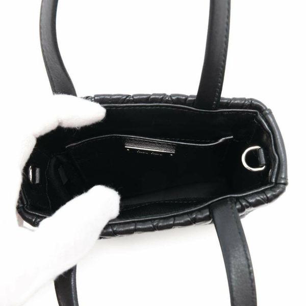 ミュウミュウ ハンドバッグ マテラッセ レザー 5BA220 Miu Miu 2wayチェーンショルダーバッグ 黒