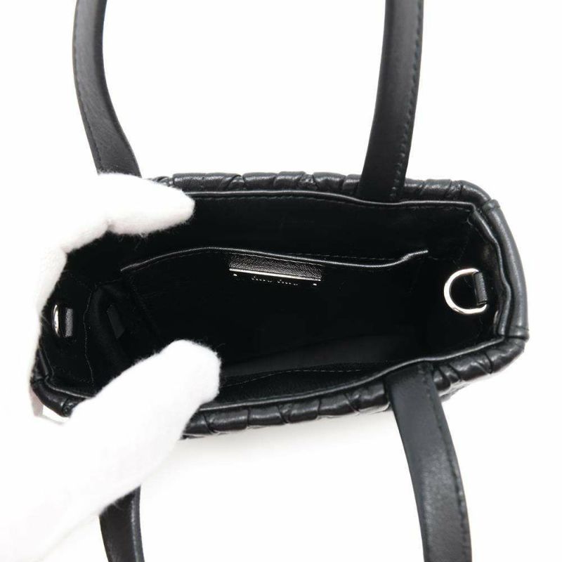 ミュウミュウ ハンドバッグ マテラッセ レザー 5BA220 Miu Miu 2wayチェーンショルダーバッグ 黒