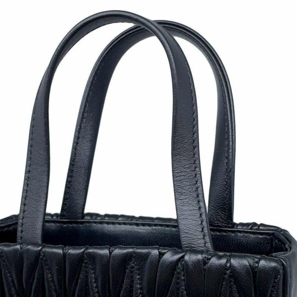 ミュウミュウ ハンドバッグ マテラッセ レザー 5BA220 Miu Miu 2wayチェーンショルダーバッグ 黒