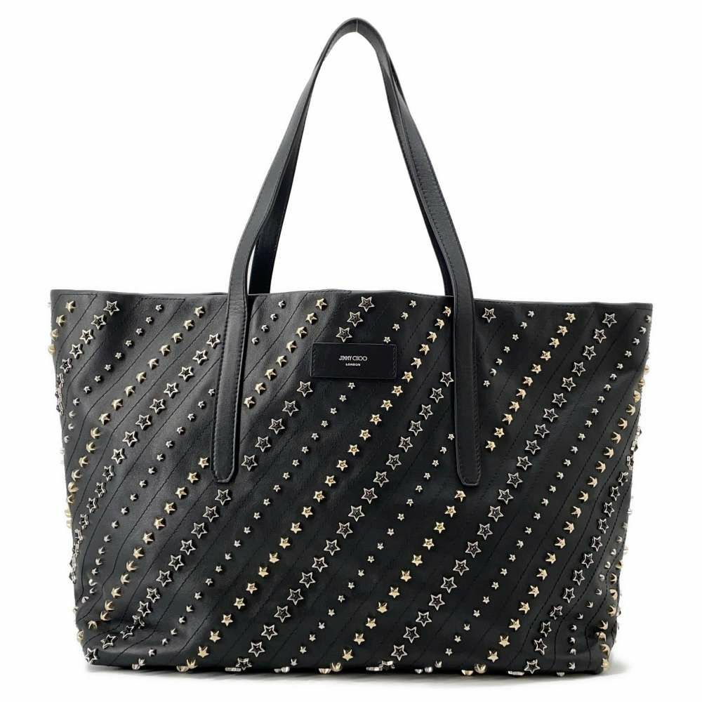 ジミーチュウ トートバッグ ピムリコ スタッズ スター JIMMY CHOO ショルダーバッグ 黒
