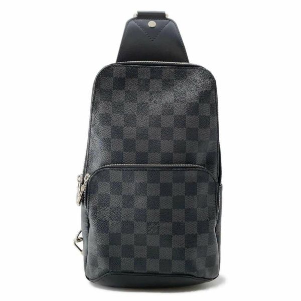 ルイヴィトン ボディバッグ ダミエ・グラフィット アヴェニュー・スリングバッグ N41719 LOUIS VUITTON 黒 ブラック