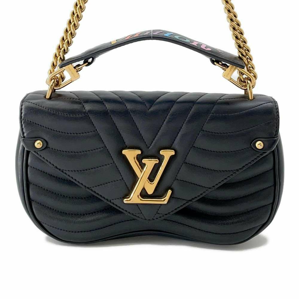 ルイヴィトン ショルダーバッグ ニューウェーブ チェーンバッグMM M51498 LOUIS VUITTON 3wayバッグ ブラック 黒