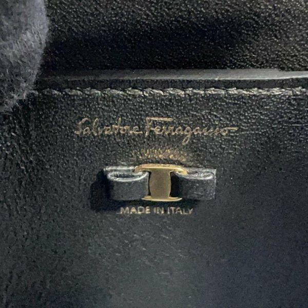 サルヴァトーレ・フェラガモ ハンドバッグ ヴァラ ボウ リボン スモール 21 I282 Ferragamo 2wayショルダーバッグ 黒