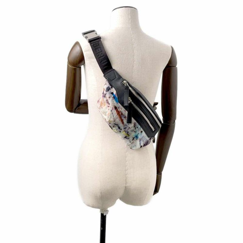 ベルルッティ ボディバッグ ナイロン レザー Berluti 黒 白 マルチカラー