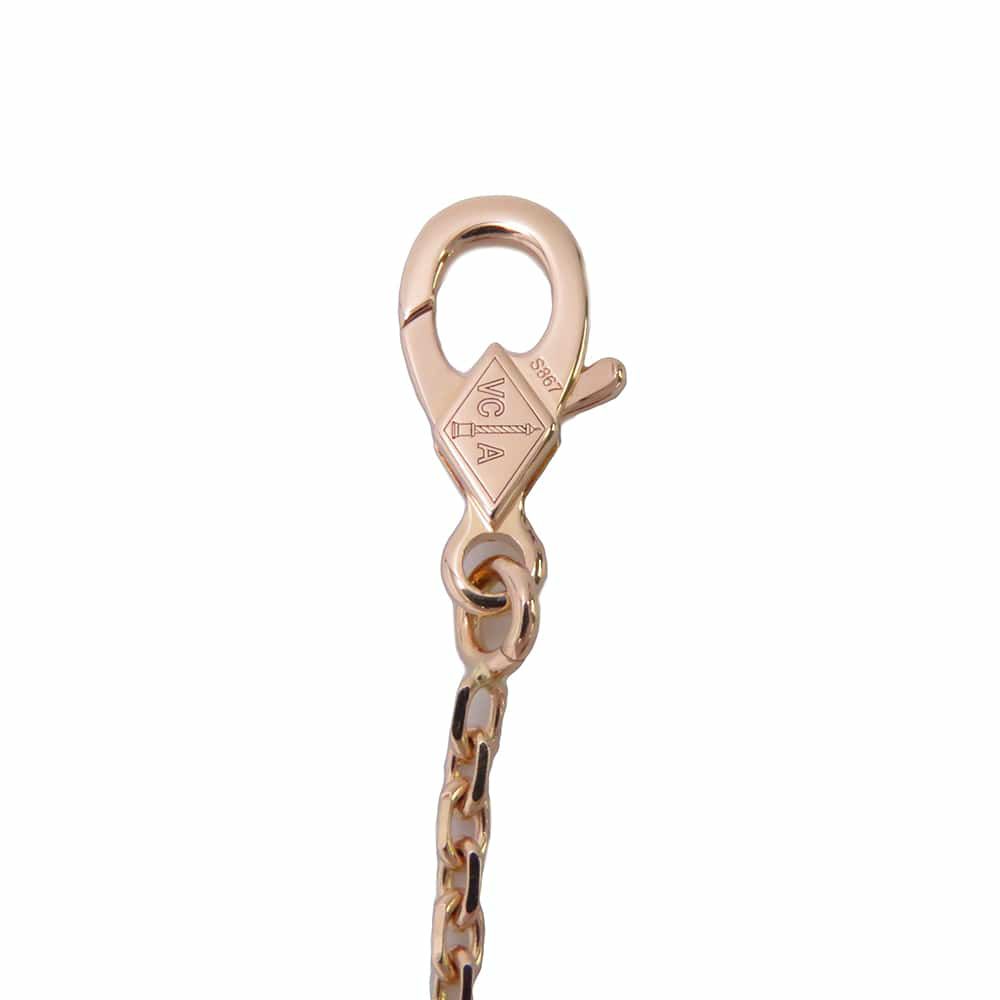 ヴァンクリ ネックレス ドゥ パピヨン ペンダント マザーオブパール ダイヤモンド 2P 0.2ct K18PGピンクゴールド VCARO8FO00