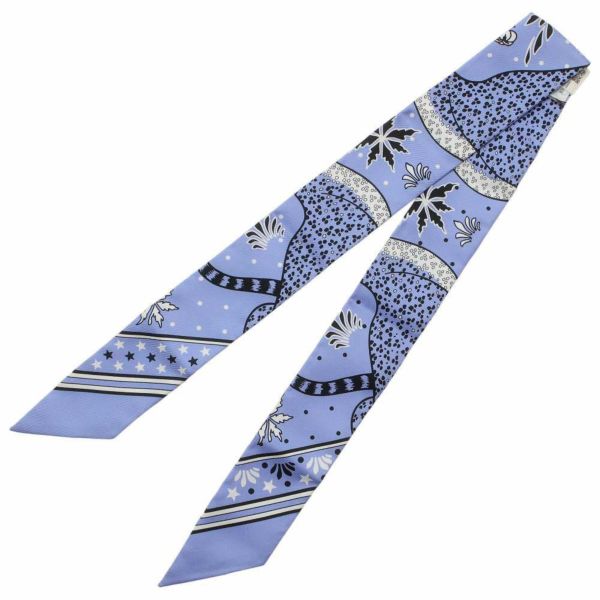 エルメス スカーフ ツイリー  Les Leopards Bandana レオパード・バンダナ HERMES シルクツイル