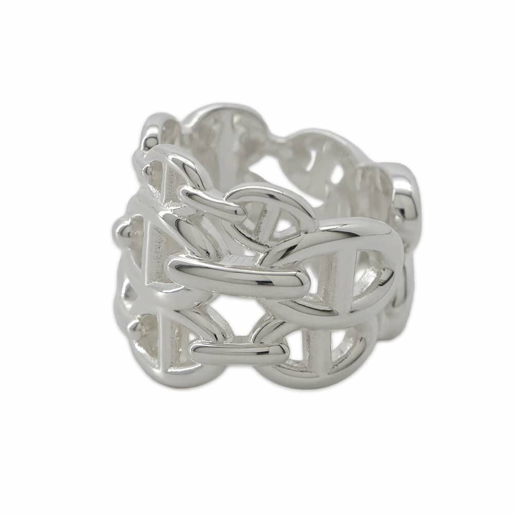 エルメス リング シェーヌダンクル アンシェネGM Enchainee SV925シルバー リングサイズ56 HERMES