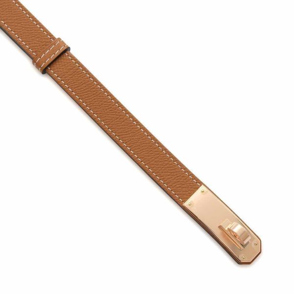 エルメス ケリーベルト ゴールド/ピンクゴールド金具 エプソン W刻印 HERMES べルト
