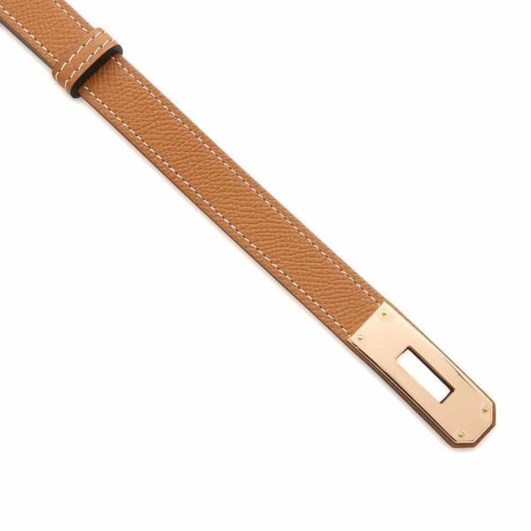 エルメス ケリーベルト ゴールド/ピンクゴールド金具 エプソン W刻印 HERMES べルト