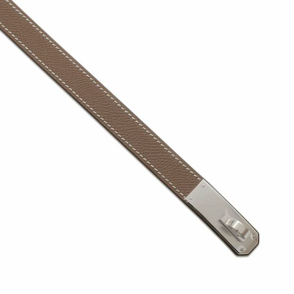 エルメス ケリーベルト エトゥープ/シルバー金具 エプソン W刻印 HERMES べルト