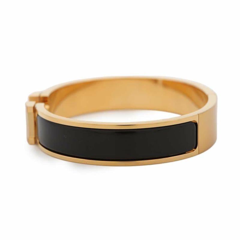 エルメス ブレスレット クリックH クリッククラックPM ブラック/ゴールド金具 HERMES アクセサリー