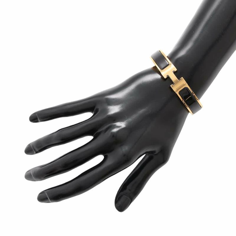 エルメス ブレスレット クリックH クリッククラックPM ブラック/ゴールド金具 HERMES アクセサリー
