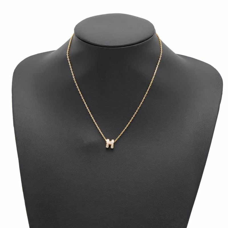 エルメス ネックレス ミニ・ポップアッシュ マロングラッセ/ゴールド金具 アクセサリー ポップH