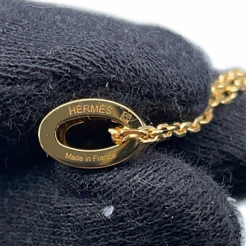 エルメス ネックレス ミニ・ポップアッシュ マロングラッセ/ゴールド金具 アクセサリー ポップH