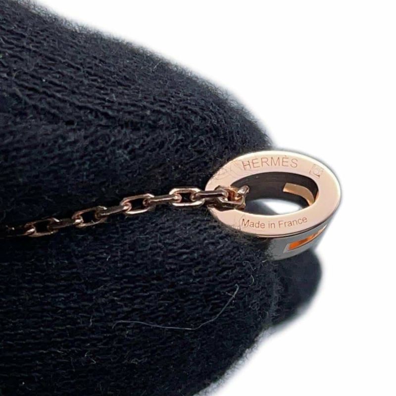 エルメス ネックレス ミニ・ポップアッシュ マロングラッセ/ピンクゴールド金具 アクセサリー ポップH