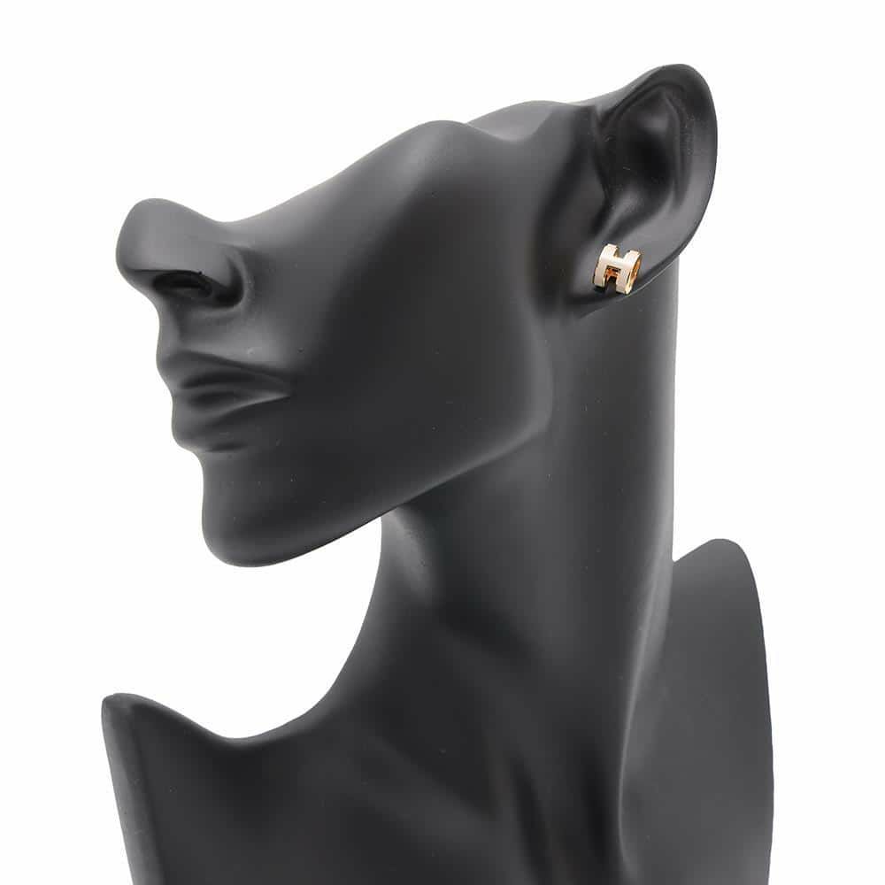 エルメス ピアス ミニ・ポップアッシュ マロングラッセ/ゴールド金具 Hモチーフ HERMES Pop H ポップH