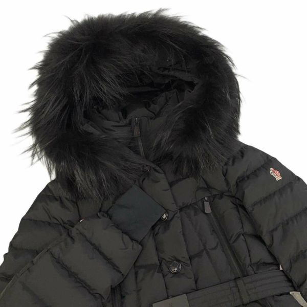 モンクレール ダウンジャケット グルノーブル ビバリー BEVERLEY レディースサイズ1 1A510 MONCLER ファー 黒