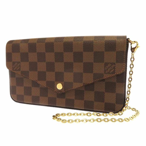 ルイヴィトン 長財布 ダミエ・エベヌ ポシェット・フェリシー N40492 LOUIS VUITTON レッド