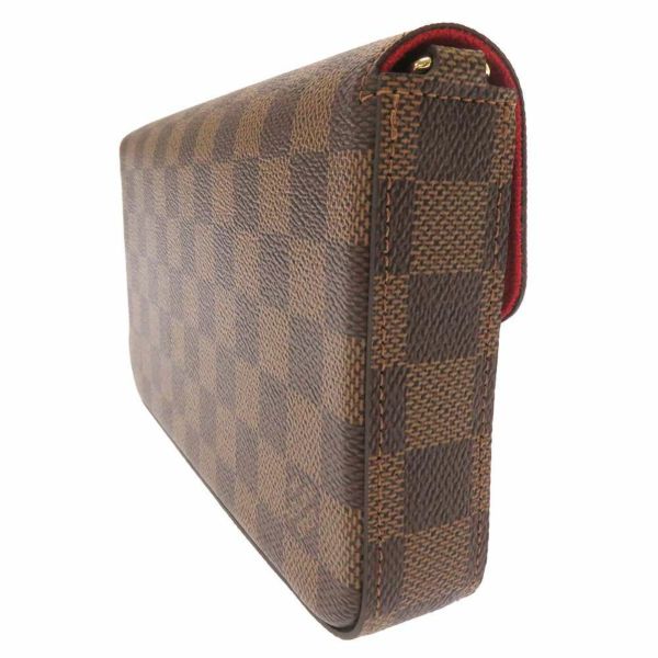 ルイヴィトン 長財布 ダミエ・エベヌ ポシェット・フェリシー N40492 LOUIS VUITTON レッド