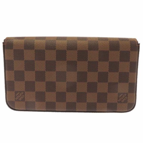 ルイヴィトン 長財布 ダミエ・エベヌ ポシェット・フェリシー N40492 LOUIS VUITTON レッド