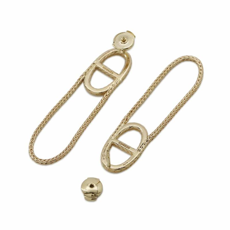 エルメス ピアス シェーヌ・ダンクル・ダナエ Chaine dancre Danae K18YGイエローゴールド HERMES ジュエリー