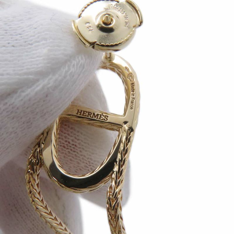 エルメス ピアス シェーヌ・ダンクル・ダナエ Chaine dancre Danae K18YGイエローゴールド HERMES ジュエリー