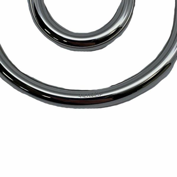 エルメス キーホルダー フェール・ア・シュヴァル Fer a Cheval ブルー・ラン/シルバー金具 キーリング