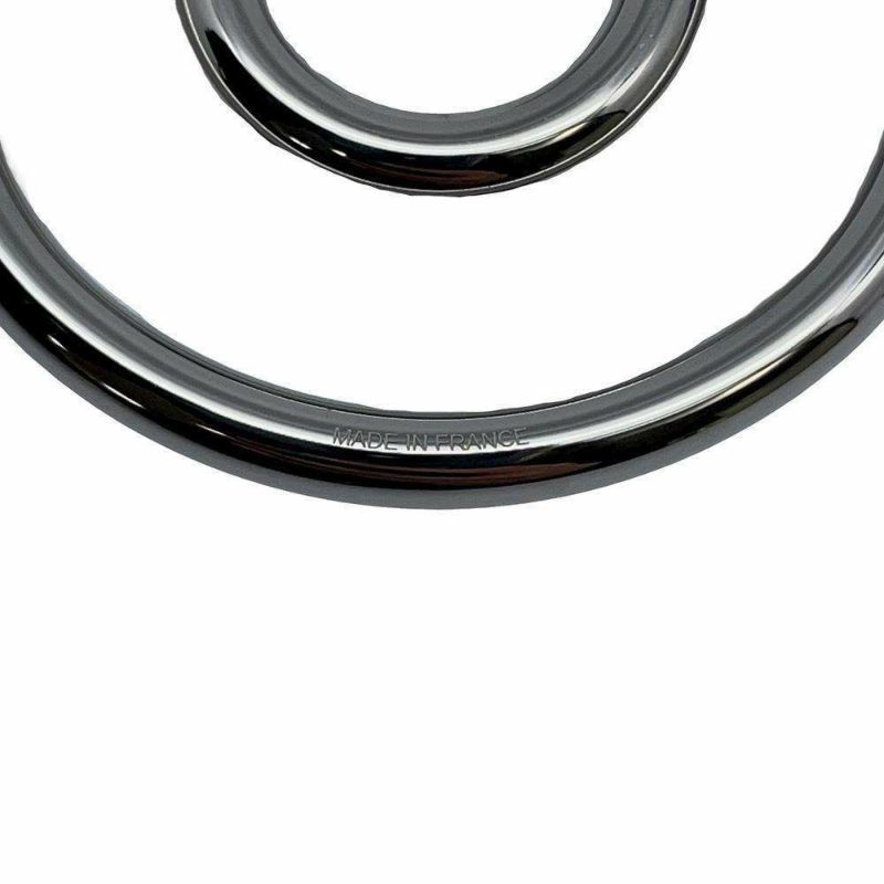 エルメス キーホルダー フェール・ア・シュヴァル Fer a Cheval ブルー・ラン/シルバー金具 キーリング