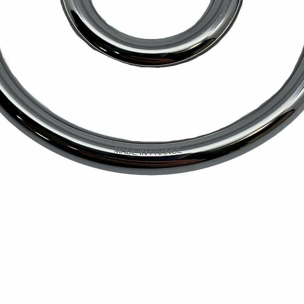 エルメス キーホルダー フェール・ア・シュヴァル Fer a Cheval ブルー・ラン/シルバー金具 キーリング