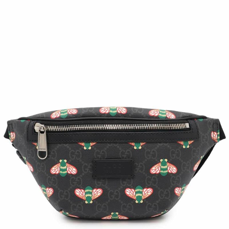 グッチ ボディバッグ ビー GGスプリーム 675181 GUCCI ウエストバッグ 黒