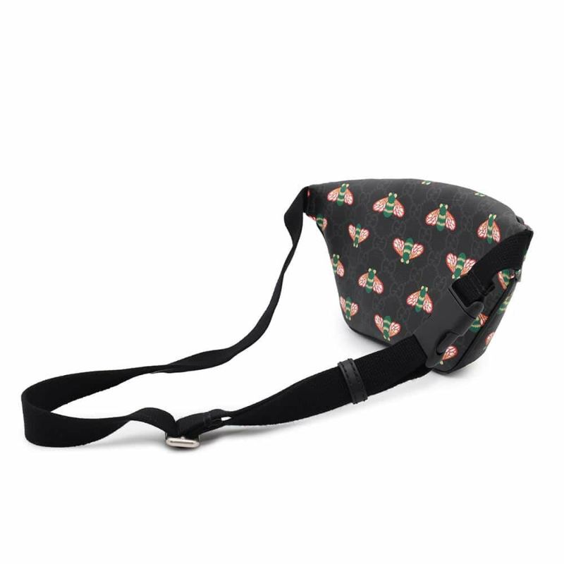 グッチ ボディバッグ ビー GGスプリーム 675181 GUCCI ウエストバッグ 黒