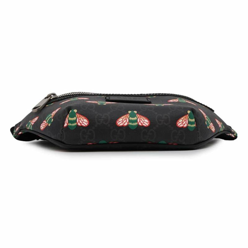 グッチ ボディバッグ ビー GGスプリーム 675181 GUCCI ウエストバッグ 黒
