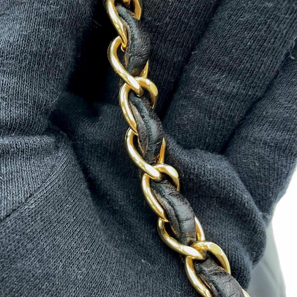 シャネル チェーンショルダーバッグ マトラッセ25 ココマーク ダイアナ A01165 CHANEL 黒