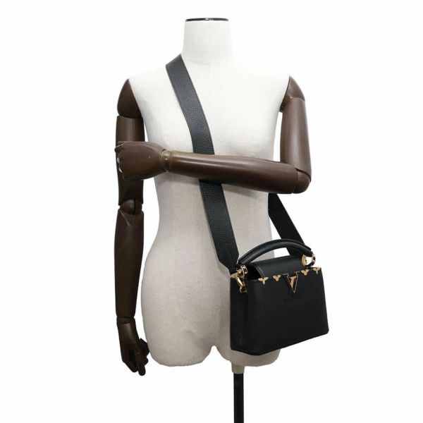 ルイヴィトン ハンドバッグ トリヨンレザー カプシーヌMINI M56669 2wayショルダーバッグ 黒 ブラック