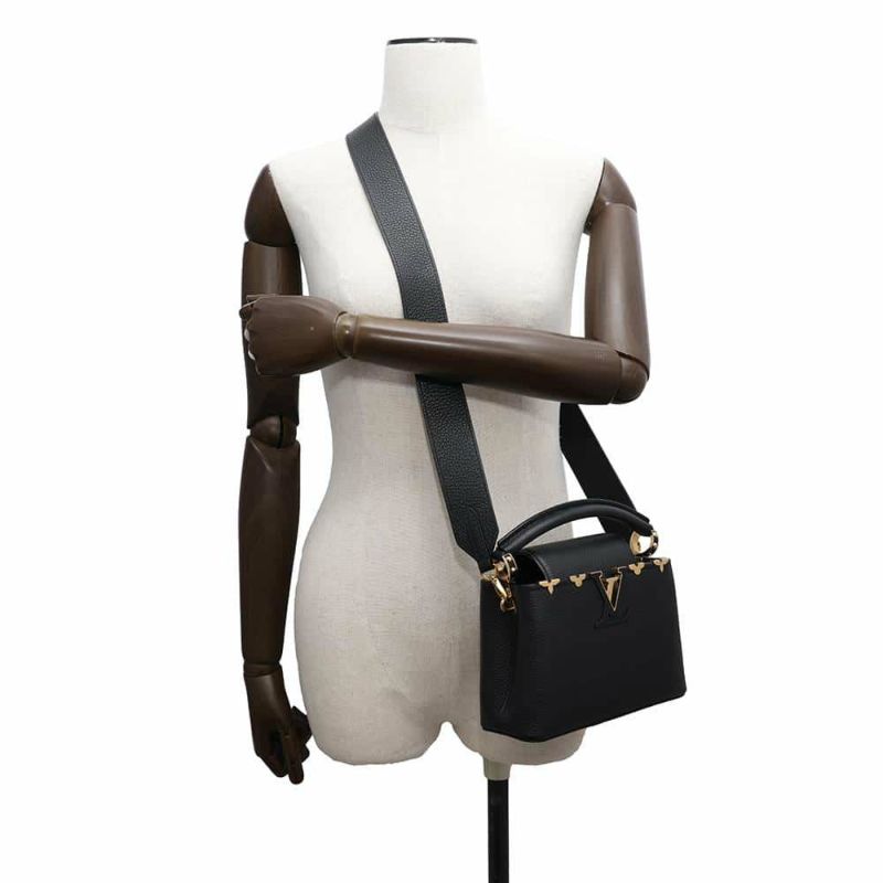 ルイヴィトン ハンドバッグ トリヨンレザー カプシーヌMINI M56669 2wayショルダーバッグ 黒 ブラック