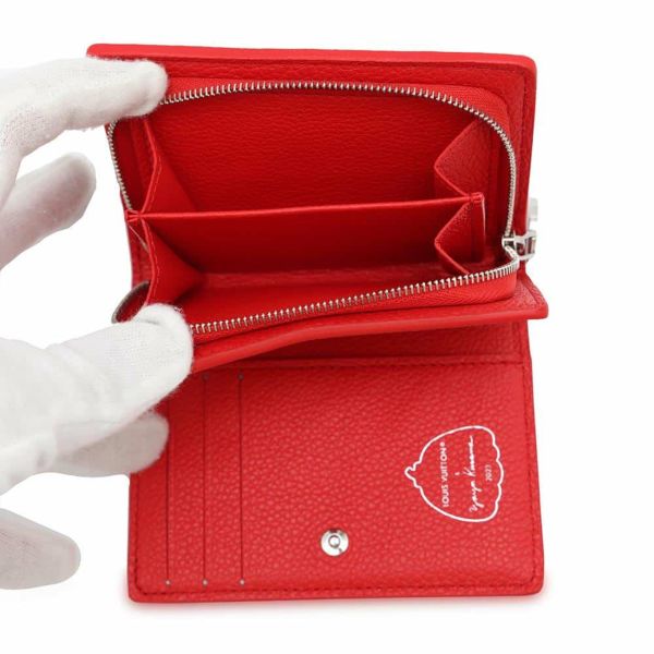 ルイヴィトン 二つ折り財布 モノグラム・アンプラント/インフィニティ ドット LV × YK ポルトフォイユ・クレア M82103 日本限定 草間彌生