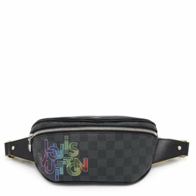 ルイヴィトン ボディバッグ ダミエ・グラフィット リンク バムバッグ N40276 LOUIS VUITTON ブラック 黒 安心保証